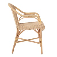 Vente en gros de fauteuil en rotin naturel tissé à la main écologique chaise en osier faite à la main pour le salon et le café meubles de salle à manger