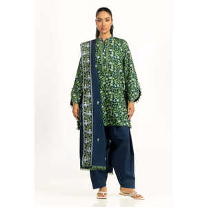Ensemble de costume 3 pièces imprimé Khaddar pour femmes IUSTKSD-1287 - Product Image 2