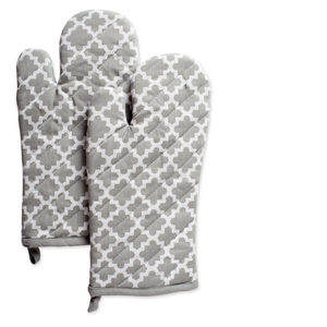 1 par de paños suaves de algodón orgánico a rayas 100% con aislamiento térmico de cocina personalizado a la moda, juego de manoplas de manos con certificado Ovengloves - Product Image 3