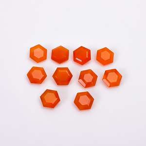 Pierres précieuses en vrac de cornaline naturelle pour la fabrication de bijoux, taille calibrée à facettes - Product Image 4