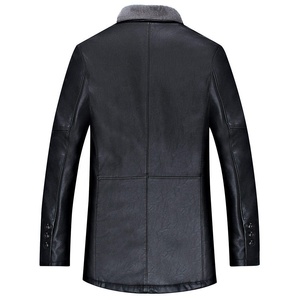 Manteau en cuir véritable pour homme ARKE ENTERPRISES - Col rabattu respirant, boutons recouverts, personnalisable, 100% cuir de vache, vente en gros - Product Image 5
