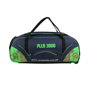 Bolsa de Transporte para Equipo de Cricket CA Plus 3000 con Ruedas, Negra/Verde - Product Image 1