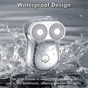 Afeitadora Eléctrica Inalámbrica Recargable por USB para Hombre, Mini Afeitadora de Doble Cuchilla con Resistencia al Agua IPX7 para Barba y Rostro - Product Image 3