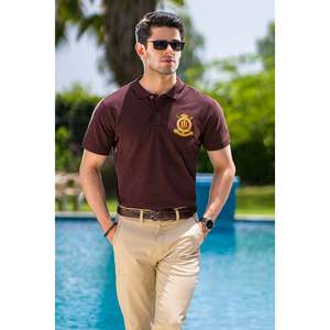 เสื้อโปโลชาย ZOLTAN ผ้าโพลีเอสเตอร์ 100% ระบายอากาศได้ดี แบบ Oxford สีเข้ม ปักลายสัตว์ ทรงเข้ารูป ไซส์ XL สำหรับเล่นกอล์ฟ ฤดูร้อน แขนสั้น - Product Image 2