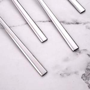 Juego de Cucharas de Acero Inoxidable de Diseño Moderno Sleekline, 4 Utensilios Ecológicos Aptos para Lavavajillas para Degustación en Cocina y Fiestas, Acabado Espejo 10ml - Product Image 4