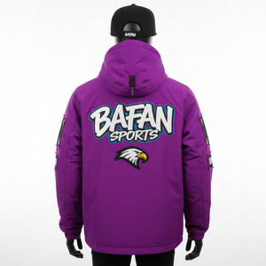 Chaqueta Cortavientos de Poliéster de Alta Densidad para Hombre, Impermeable, con Panel Reflectante Morado, Chaqueta Cortavientos con Logotipo Personalizado para Hombre - Product Image 2