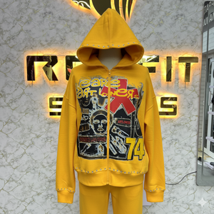 Toutes les couleurs Plus Size New Style Most Demanded Zipper Hoodie Puff Printed Factory Made Cheap Price Hoodies Men Men's Hoodies - Product Image 3