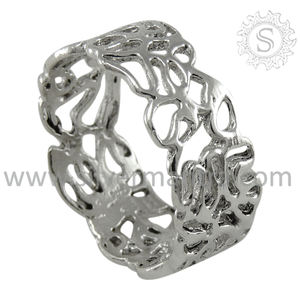Style à la mode femmes mode bague spéciale 925 Sterling argent fin plaine à la main bandes bijoux fournisseur fabricant grossistes - Product Image 4