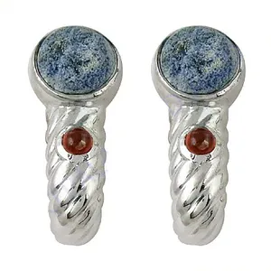 Pendientes Largos de Plata 925 con Piedra Azul, Joyería de Moda para Mujer - Product Image 1