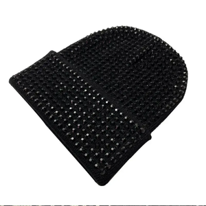Nouvelle arrivée strass bonnets casquettes marque privée qualité supérieure vente chaude respirant logo personnalisé conception strass bonnet casquette - Product Image 3