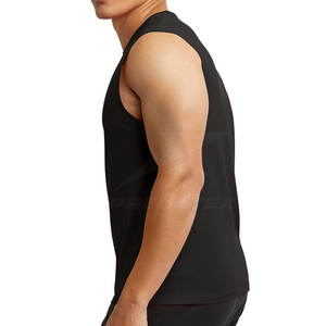 Chemises sans manches pour hommes à col rond, personnalisées, très populaires, 100% coton, tissu tricoté, taille personnalisée, nouveau style - Product Image 3