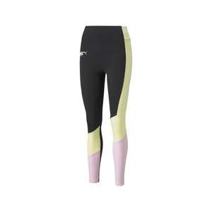 Puma Puma Intl <b>High</b> <b>Waist</b> <b>Leggings</b> Womens Active Pants Color: <b>Black</b>/Yellow 100% Authentic - Product Image 3