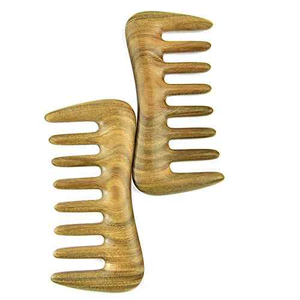 Bon peigne à dents larges en bois pour cheveux bouclés bois de santal antistatique pour cheveux bouclés peigne à cheveux antistatique en bois de santal - Product Image 5