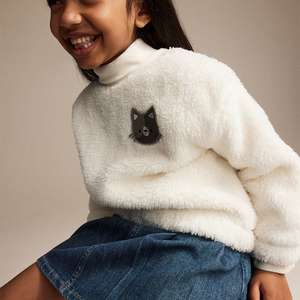 Nueva moda personalizada al por mayor niños bebés niños manga larga polar niños cuello redondo sudadera - Product Image 3