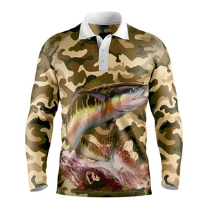 OEM Design personnalisé pour hommes, vêtements de sport à manches longues, polos de pêche, polyester spandex respirant avec fonction imperméable - Product Image 3