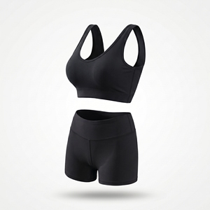 Conjunto Deportivo de Yoga para Mujer de Alta Calidad, 2 Piezas, Sin Costuras, Cintura Alta, Logotipo Frontal, Color Sólido, Ecológico, para Gimnasio y Entrenamiento - Product Image 4