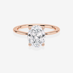 แหวนหมั้นแบบคลาสสิกทรงโอวัลประดับเพชรโมอิสซาไนต์พร้อมทองคำ 18K แหวนโมอิสซาไนต์สุดหรู - Product Image 6