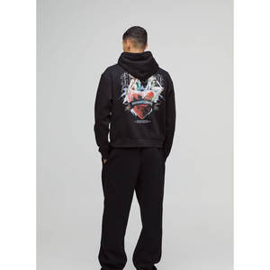 เสื้อมีฮู้ดผ้าฝ้ายโอเวอร์ไซส์สำหรับผู้ชายเสื้อสวมหัวแบบเรียบๆดีไซน์แบบสวมหัวใช้ได้ทั้งชายและหญิงทรงพลัสไซส์สำหรับฤดูหนาว - Product Image 2