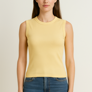 Custom Logo Wholesale Sport Basic Vest Stretch Plain Sleeveless Crop Tank <b>Tops</b> Women - Product Image 2