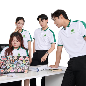 Camisetas para hombre estilo Polo ligero 175gsm tela antibacteriana bloque de Color hombro marca personalizada suministro al por mayor - Product Image 1