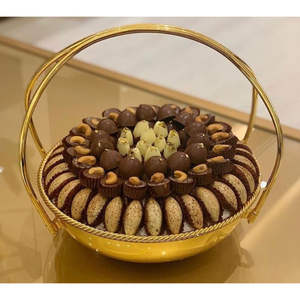 Bol à chocolat en métal décoratif pour centre de table de fête de mariage, doré poli, élégant, artisanal, design unique, moderne - Product Image 4