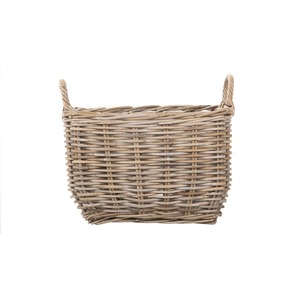 Slanted Rattan <b>Basket</b> with Handle Handmade <b>Storage</b> <b>Basket</b> Wholesale eco-friendly Made in Viet Nam - Product Image 3