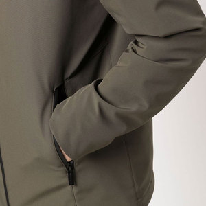 Men's Breathable <b>Waterproof</b> Windproof Softshell <b>Jacket</b> Warm Stand Collar Winter Outdoor <b>Thin</b> Wear Resistant 100% Polyester - Product Image 6