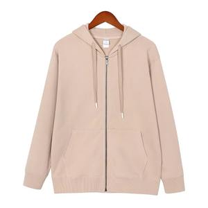 Sweat à capuche pour hommes de haute qualité 100% coton avec fermeture éclair surdimensionné Streetwear lourd brodé personnalisé avec logo essentiel vente en gros - Product Image 2