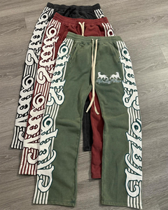 Conjunto Deportivo de Invierno para Hombre, Personalizado, de Felpa Tejida, Lavado Ácido, Sudadera con Capucha y Pantalones, 100% Algodón, con Cierre, Transpirable, de Secado Rápido, Bordado - Product Image 4