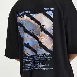 T-shirts tricotés en pur coton pour hommes, OEM, T-shirt à manches courtes, tissu doux, coupe personnalisée, fournisseur de vêtements décontractés confortables - Product Image 2