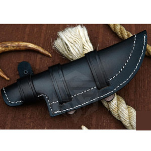 Funda de cuero genuino de alta calidad para cuchillo, funda de transporte para cuchillos de hoja fija, cuchillos de caza al aire libre - Product Image 2
