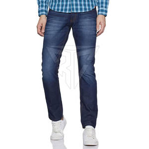 Jean décontracté pour homme, coupe droite, taille mi-haute, léger, en coton, idéal pour l'extérieur en hiver, personnalisable et de haute qualité - Product Image 1