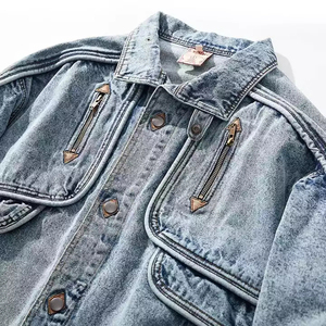 Veste en jean bleue pour homme, nouveau design, boutons, poches, veste en denim pour homme, automne, veste de cow-boy, veste d'hiver, vêtements de marque surdimensionnés - Product Image 4