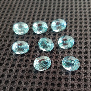 Aigue-marine naturelle 9x7mm, taille ovale, œil propre, aigue-marine bleue, facette, pierres précieuses en vrac de haute qualité - Product Image 5