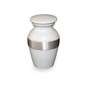 LAITON BLANC ÉMAIL FINI SOUVENIR URNE BELLE URNE EN MÉTAL GRAVÉ GARDER DANS LES CENDRES POUR UN AIMÉ DISPONIBLE USINE EN GROS - Product Image 6