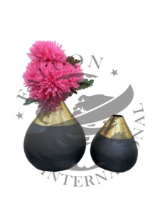Florero de aluminio de tamaño personalizado Acabado rústico de alta calidad Elegante y moderno para el hogar y la boda Florero de mesa - Product Image 4