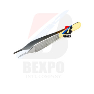 Pince à épiler dentaire demi-or Adson Instruments à épiler dentaires incurvés Manuel - Product Image 5