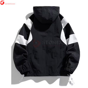Custom High Quality Outdoor Canvas <b>Thin</b> Windbreaker <b>Jacket</b> <b>Waterproof</b> Breathable Eco-Friendly Quick Dry Sports Polyester Men's - Product Image 2