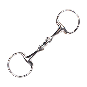 Bridon à double articulation Eggbutt pour l'équitation, embout poli et lisse, équipement équestre vétérinaire pour chevaux - Product Image 5