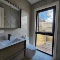 Ventanas francesas de aluminio de estilo colonial australiano moderno As2047 rejillas de ventanas francesas residenciales mosquitera puertas coloniales