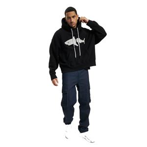 Streetwear personnalisé de haute qualité Fabricant de vêtements Sweat à capuche brodé en chenille Pull en coton mélangé noir et noir - Product Image 2