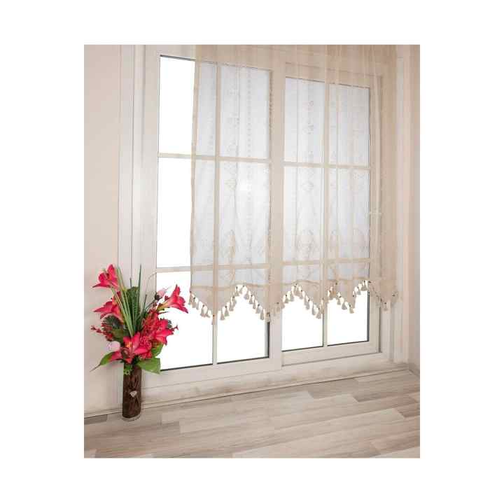 Buldan Handicraft Macrame Tulle Curtain Hand Lace Authentic Natural 100% Cotton Curtain