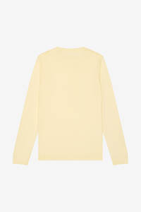 Camiseta de Manga Larga para Hombre, Cuello Redondo, Ajuste Regular, Algodón Jersey, Ligera, Informal, para Programas de Ropa de Temporada, Color Amarillo Claro - Product Image 5