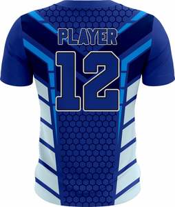 Camiseta de fútbol hecha a medida de alta calidad 100% algodón tejido nombre del equipo diseño de impresión personalizado antiarrugas secado rápido OEM al por mayor - Product Image 2