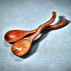 Producto en Oferta, Servidor de Ensalada de Resina y Madera Color Marfil, Ecológico, Apto para Lavavajillas, Utensilios de Cocina, Hecho en India - Product Image 5