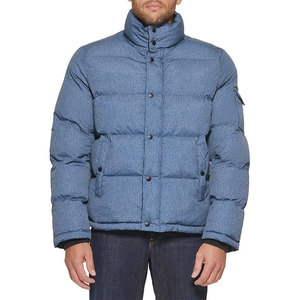 Veste matelassée à capuche sur mesure en gros, coupe ajustée, col montant, hiver, fabriquée en matière de cachemire - Product Image 1