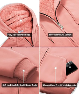 Sudadera con cremallera recortada personalizada para hombre de gran tamaño 600/500 GSM Heavyweight Boxy Cotton Winter Full Zipper con estampado Puff para invierno - Product Image 3