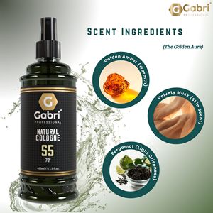 Gabri Professional Men's Aftershave Natural Cologne ESN-007352 400ml Eau De Cologne Moisturizing Fresh Fragrance Travel Size - Product Image 3