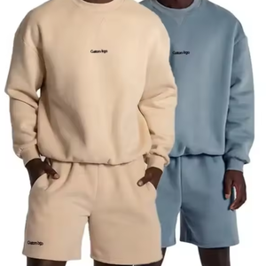 Conjunto informal de moda callejera para hombre, pantalones cortos XL en contraste con estampado de logotipo sólido, Camisa estampada para gimnasio, chándal, técnica de sublimación - Product Image 5