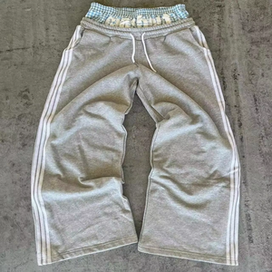 Pantalones Deportivos de Cintura Doble para Hombre, Cintura Elástica, Rayas Laterales, Estilo Urbano, Pantalones Deportivos Holgados, Pantalones de Moda para Hombre - Product Image 5